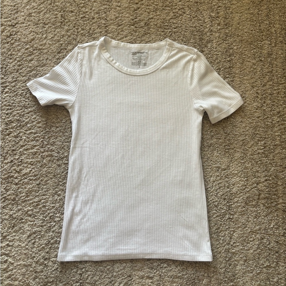 Lucky Brand White Short Sleeve Tee